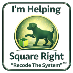 Dog With Cube - Retro